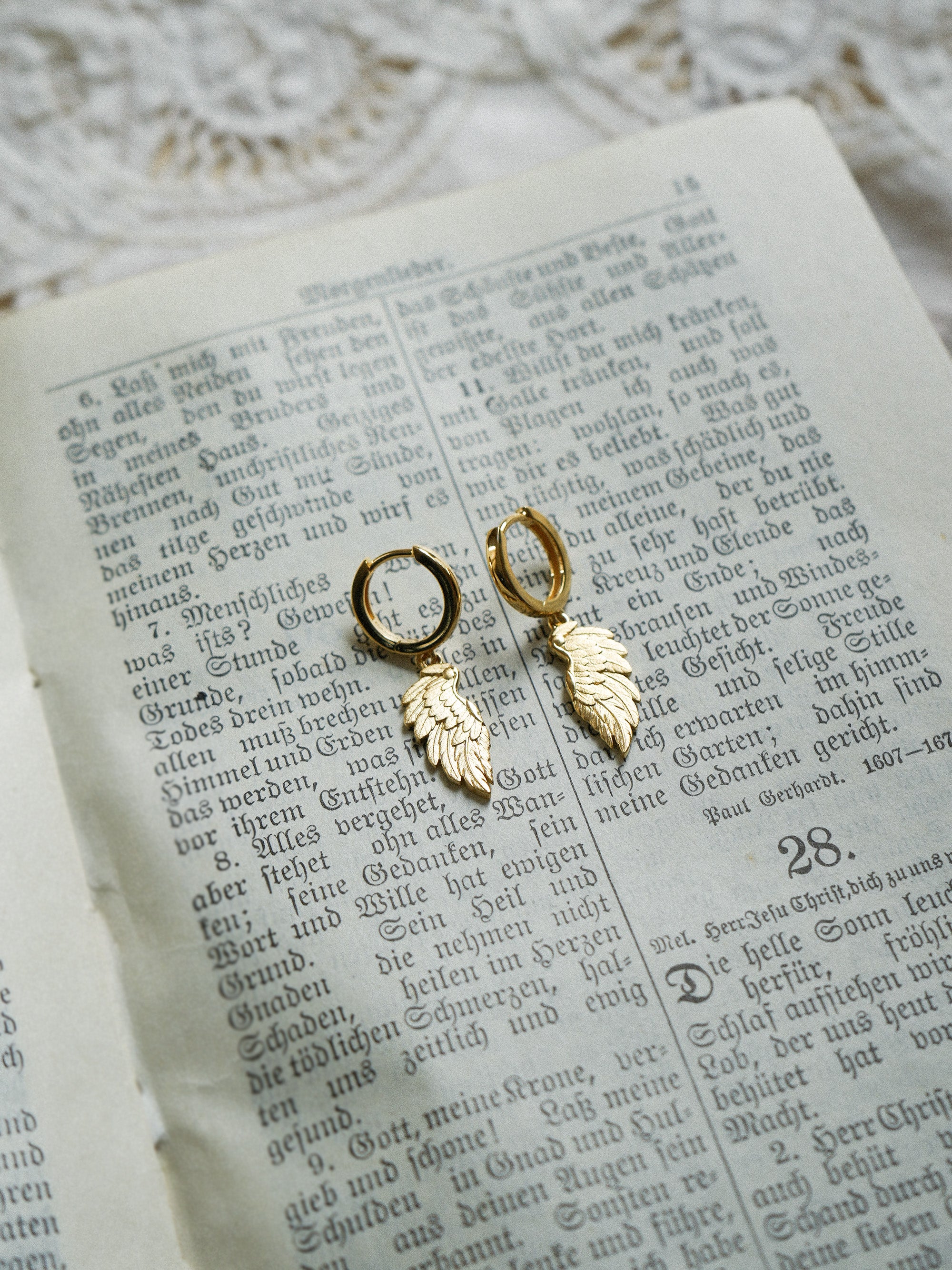 Boucles d'Oreilles Aile d'Ange Vermeil