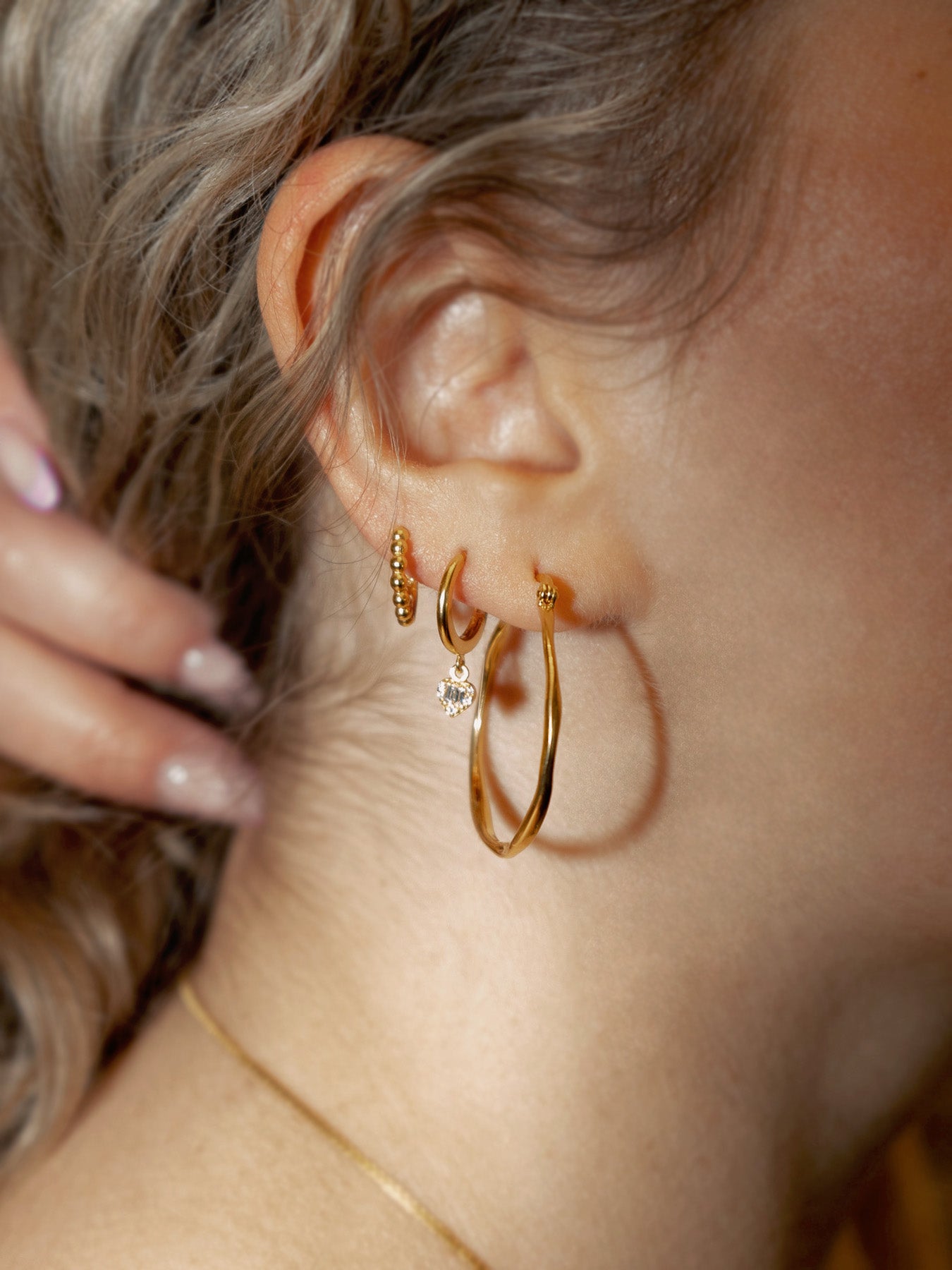 Irregular Hoops Medium - Earrings - Vermeil